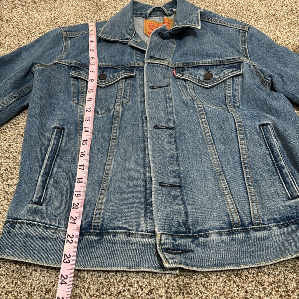 LEVI'S Men's Trucker Jacket Size S In Light Stonewash - Light Wash - Picture 4 of 9